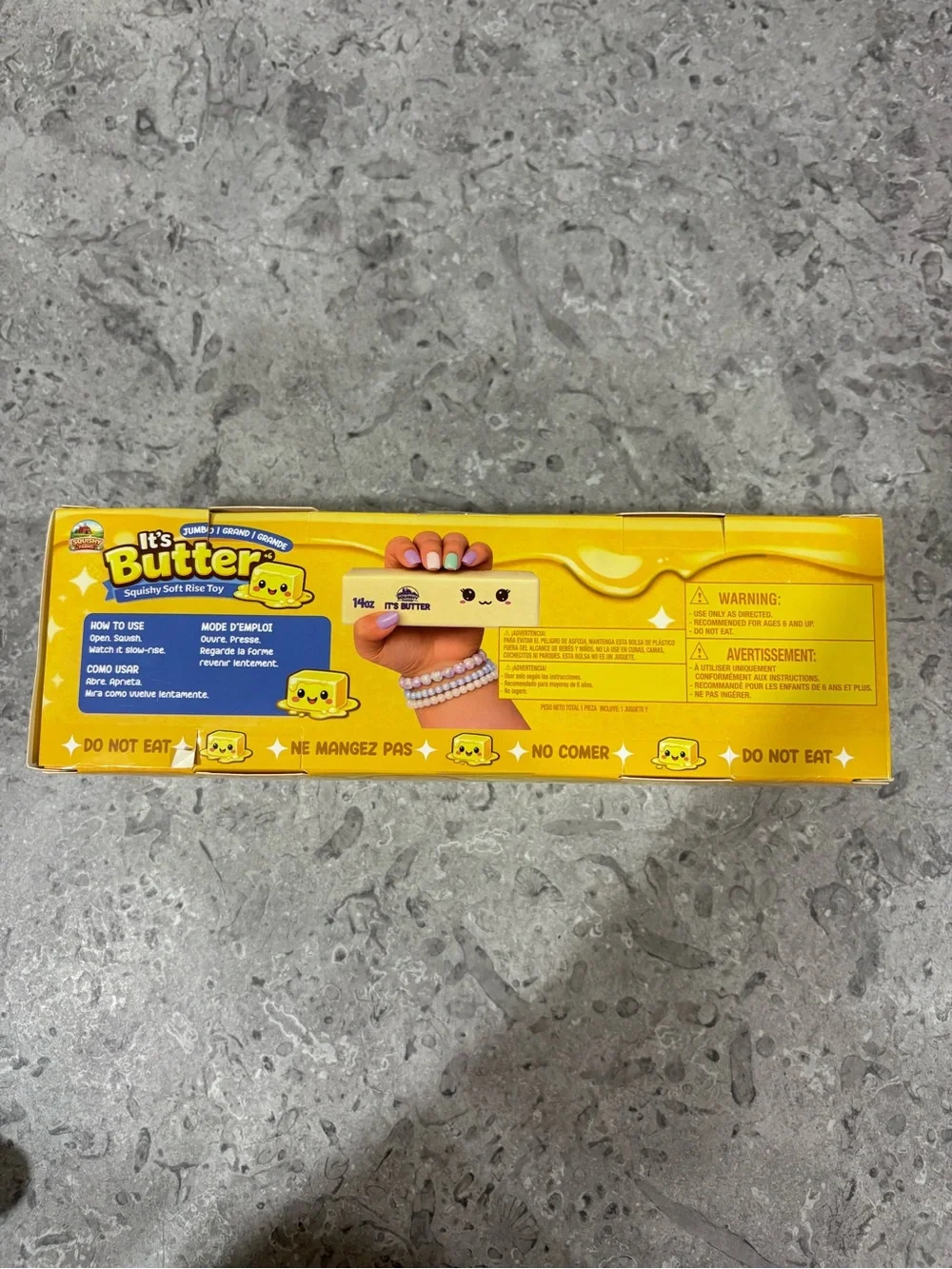 It's Butter Squishy Soft Rise Toy - Yellow